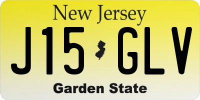 NJ license plate J15GLV