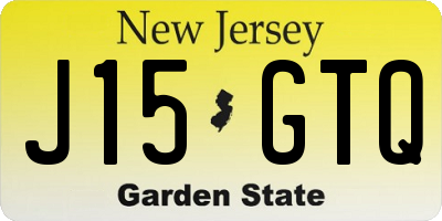 NJ license plate J15GTQ