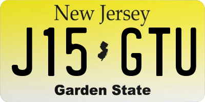 NJ license plate J15GTU