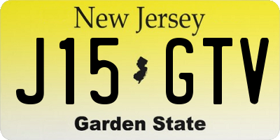 NJ license plate J15GTV