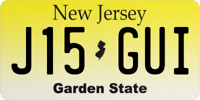 NJ license plate J15GUI