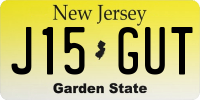 NJ license plate J15GUT