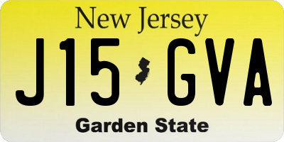 NJ license plate J15GVA