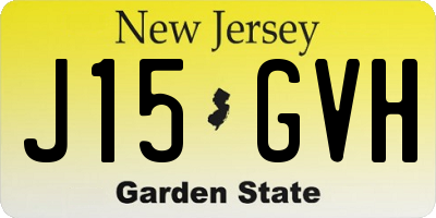 NJ license plate J15GVH