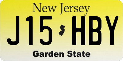 NJ license plate J15HBY