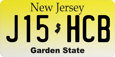 NJ license plate J15HCB