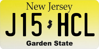 NJ license plate J15HCL