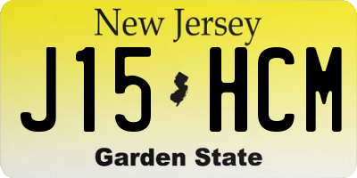 NJ license plate J15HCM