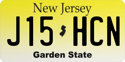NJ license plate J15HCN