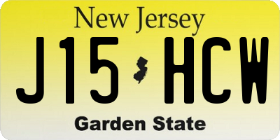 NJ license plate J15HCW