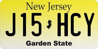 NJ license plate J15HCY