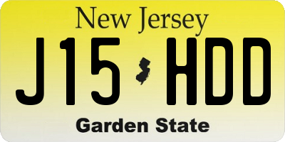NJ license plate J15HDD