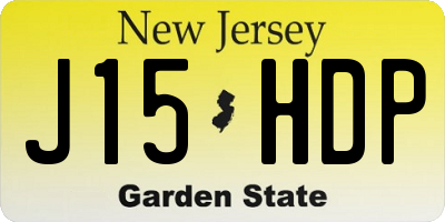 NJ license plate J15HDP