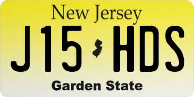 NJ license plate J15HDS
