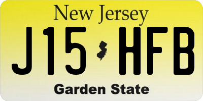 NJ license plate J15HFB