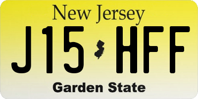 NJ license plate J15HFF
