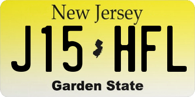 NJ license plate J15HFL