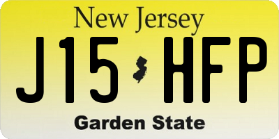 NJ license plate J15HFP