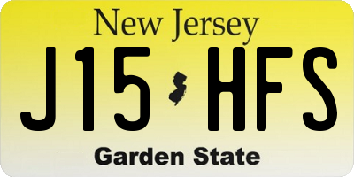 NJ license plate J15HFS