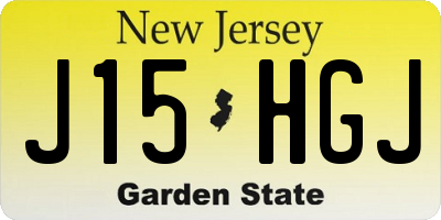 NJ license plate J15HGJ