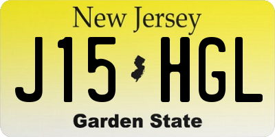 NJ license plate J15HGL