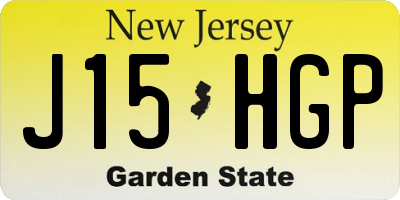 NJ license plate J15HGP