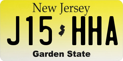 NJ license plate J15HHA