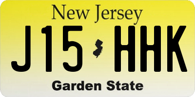 NJ license plate J15HHK