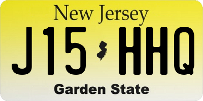 NJ license plate J15HHQ