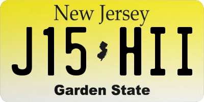 NJ license plate J15HII