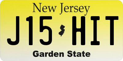 NJ license plate J15HIT