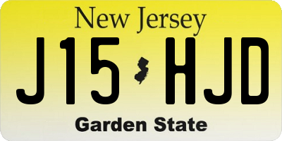 NJ license plate J15HJD