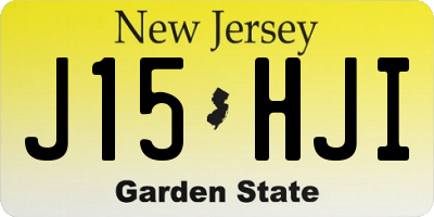 NJ license plate J15HJI