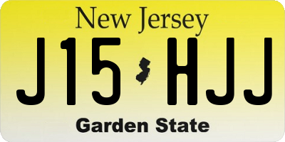 NJ license plate J15HJJ