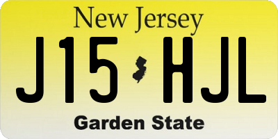 NJ license plate J15HJL