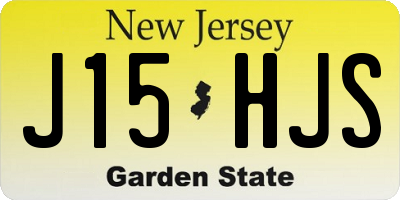 NJ license plate J15HJS