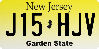 NJ license plate J15HJV