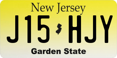 NJ license plate J15HJY