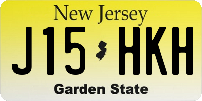 NJ license plate J15HKH