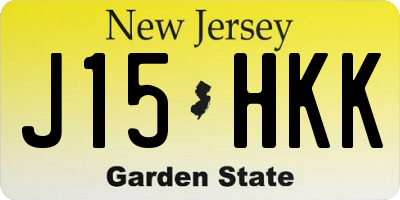 NJ license plate J15HKK