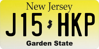 NJ license plate J15HKP