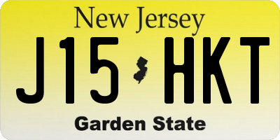 NJ license plate J15HKT