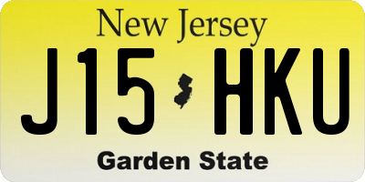 NJ license plate J15HKU