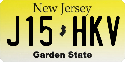 NJ license plate J15HKV