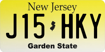 NJ license plate J15HKY