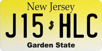 NJ license plate J15HLC