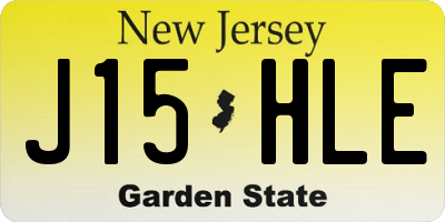 NJ license plate J15HLE