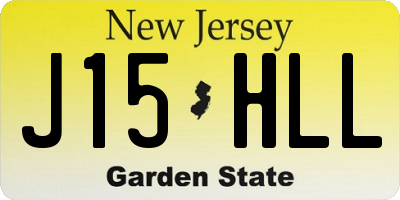 NJ license plate J15HLL