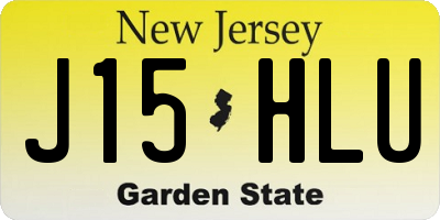 NJ license plate J15HLU