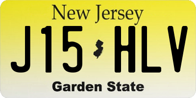 NJ license plate J15HLV